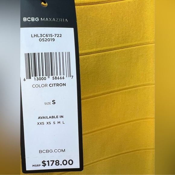 NWT Bcbgmaxazria bandage pencil skirt y2k citron - Picture 2 of 4